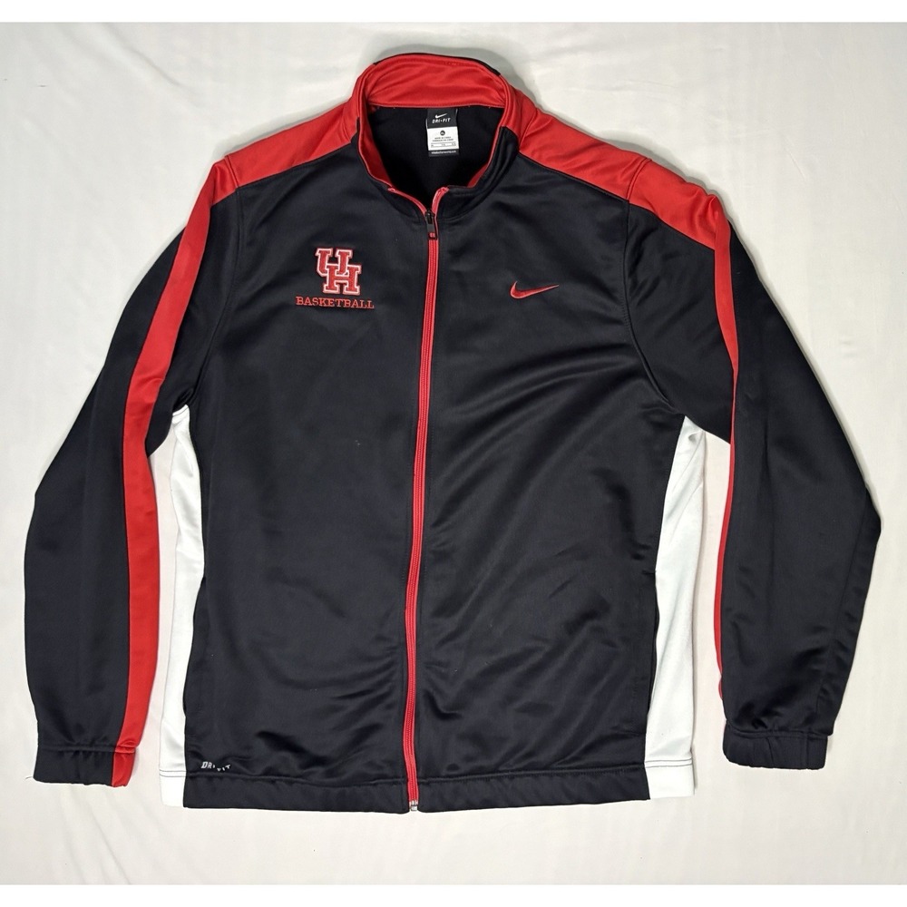 Nike Dri Fit Houston Cougars Basketball Track Jacket Mens XL Full Zip 512913-017